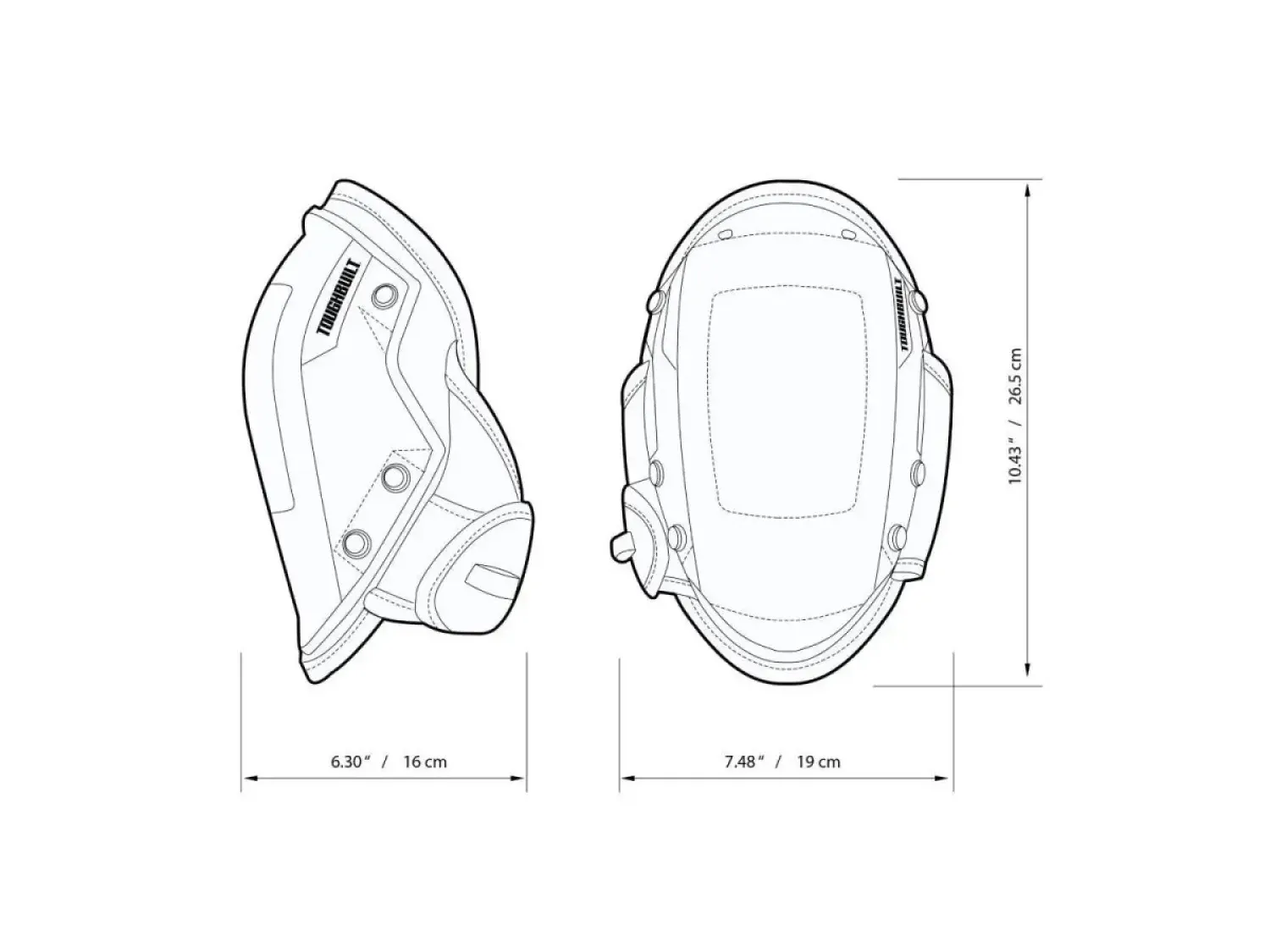 Наколінники для чутливих поверхонь ToughBuilt з лінії FoamFit™ Non-Marring Knee Pads (TB-KP-203R)
