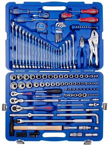 Набір інструментів King Tony 1/2"+1/4"+3/8" 143 од. 6+12-граней (SC9543MR)