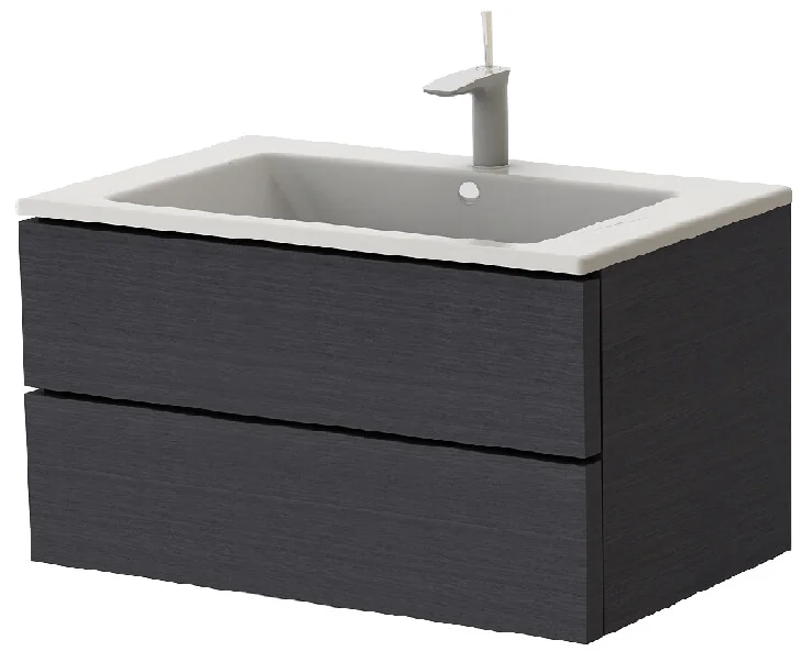 Тумба Botticelli Rimini Rm-80 з умивальником Marlen-80 Дуб графіт