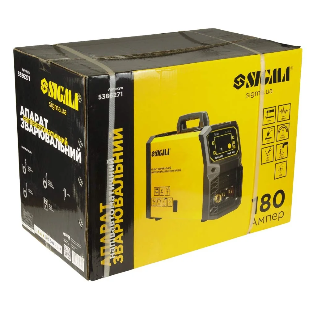 Зварювальний напівавтомат SIGMA MIG/MMA-180A (5386271)