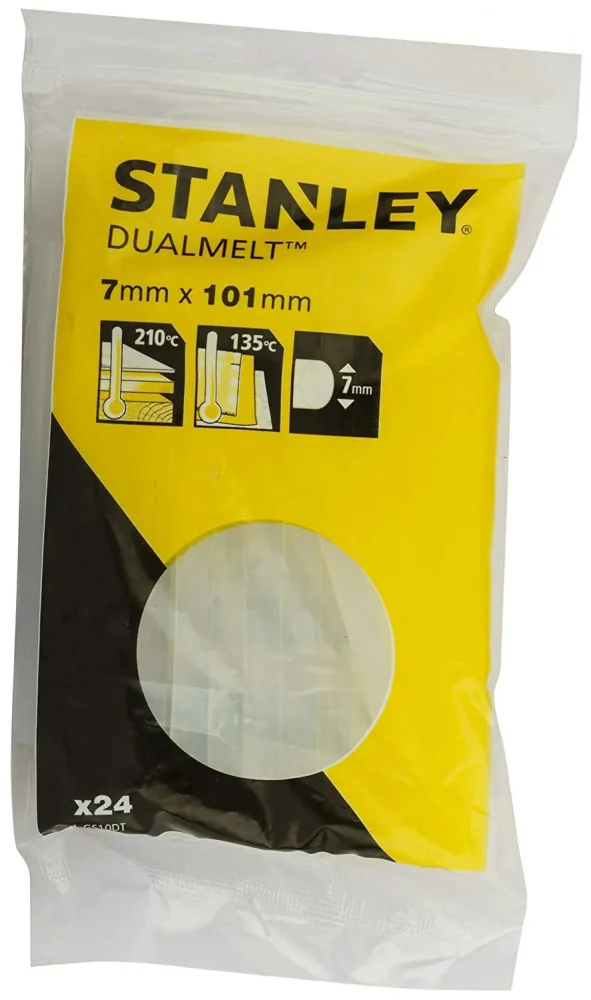 Термоклей DualTemp діаметром 7 мм 24 шт Stanley (1-GS10DT)