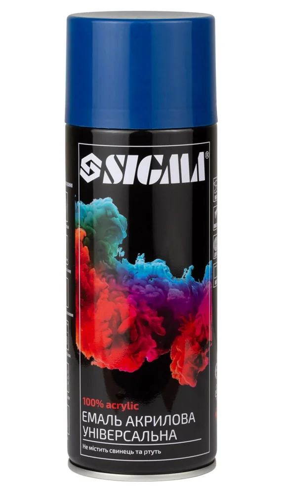 Емаль аерозольна акрилова RAL 5005 Синій глянець 400мл Sigma 2737121
