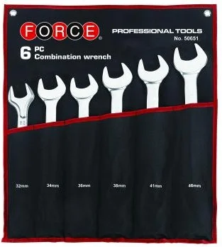 Набір ключів комбінованих дюймових 1-1/4"-1-5/8" 6 од. Force (50651S)