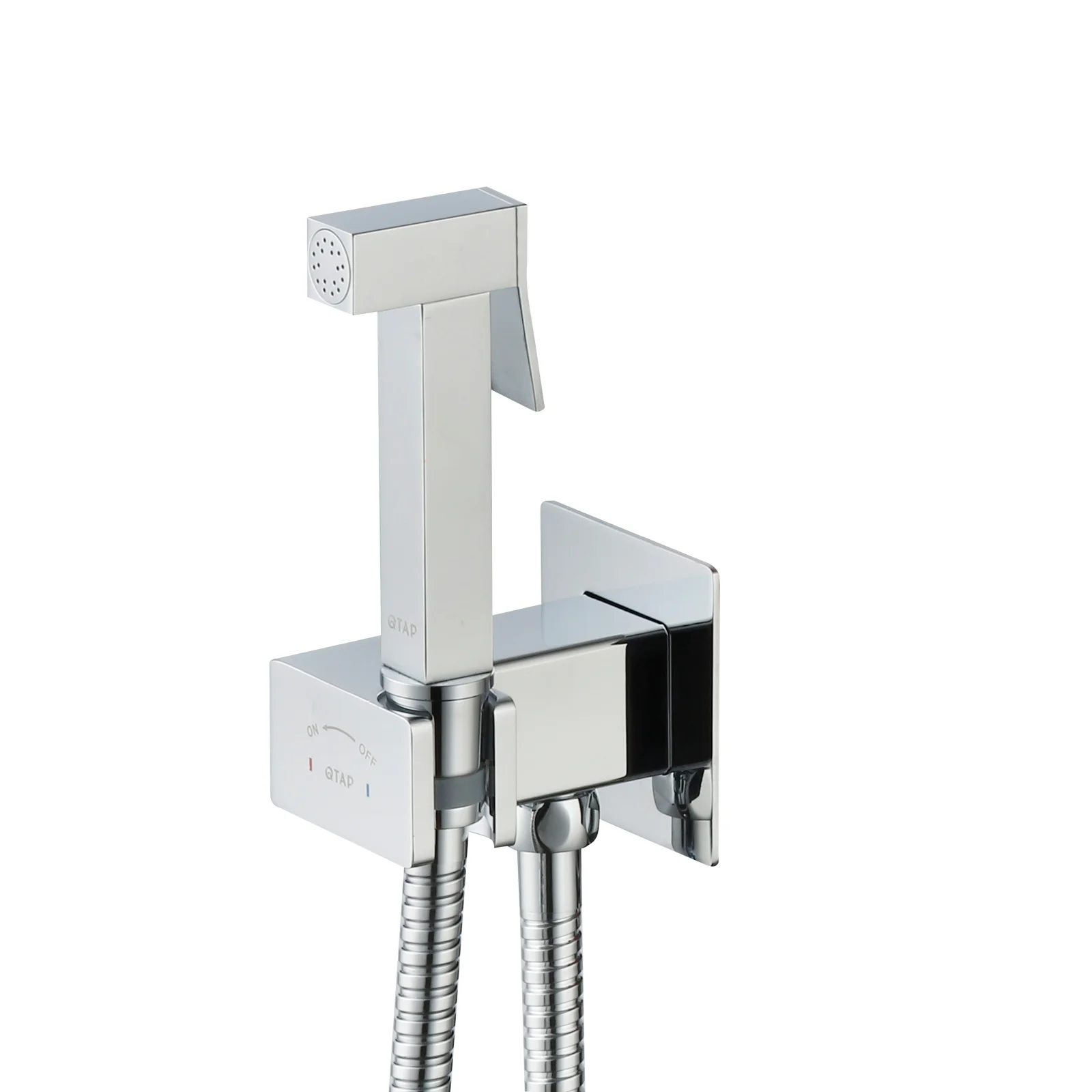 Набір для гігієнічного душу зі змішувачем Qtap Inspai-Varius V00440701 Хром - фото 4