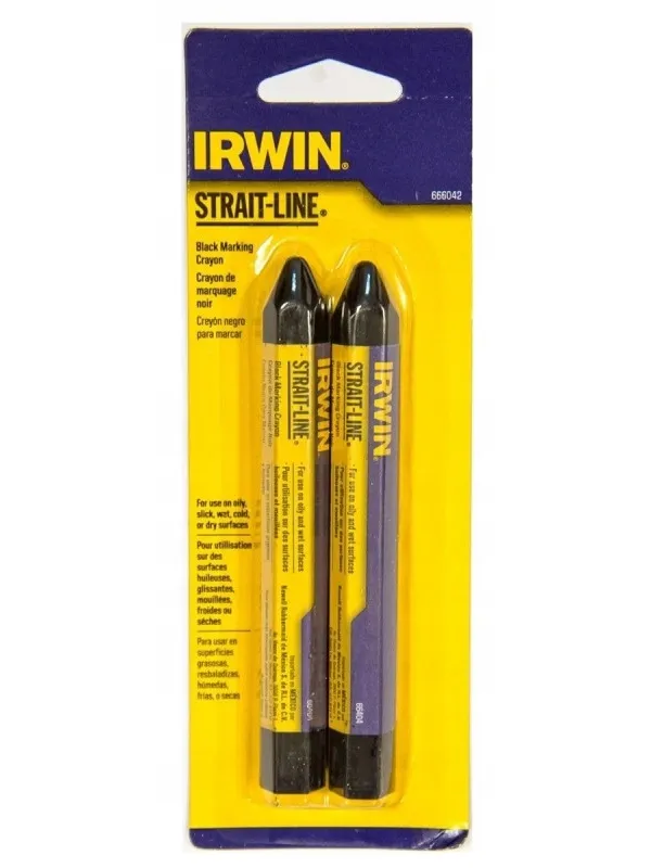 Карандаш разметочный Irwin черный угольный, 2 шт.