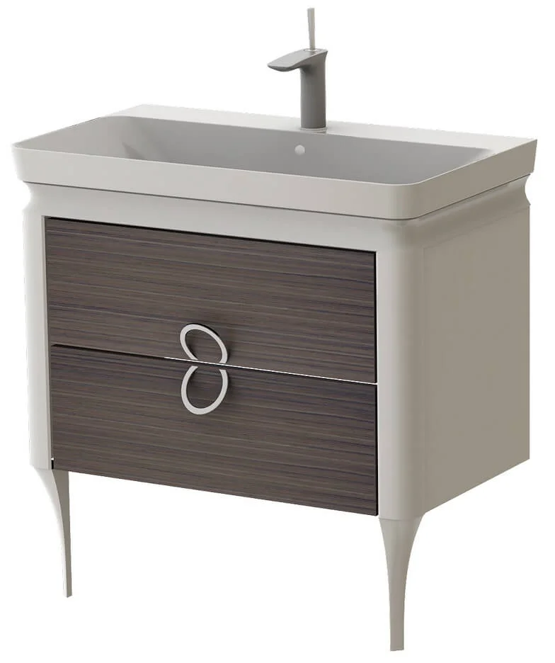 Тумба підвісна Ювента TICINO Tc-85 з умивальником Luxury-85 White Шпон