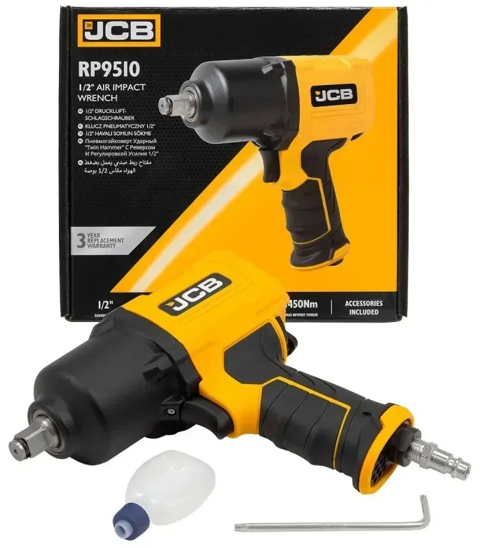 Гайковерт пневматичний 1/2" 1450 Нм 7000 об/хв. JCB Tools (JCB-RP9510)