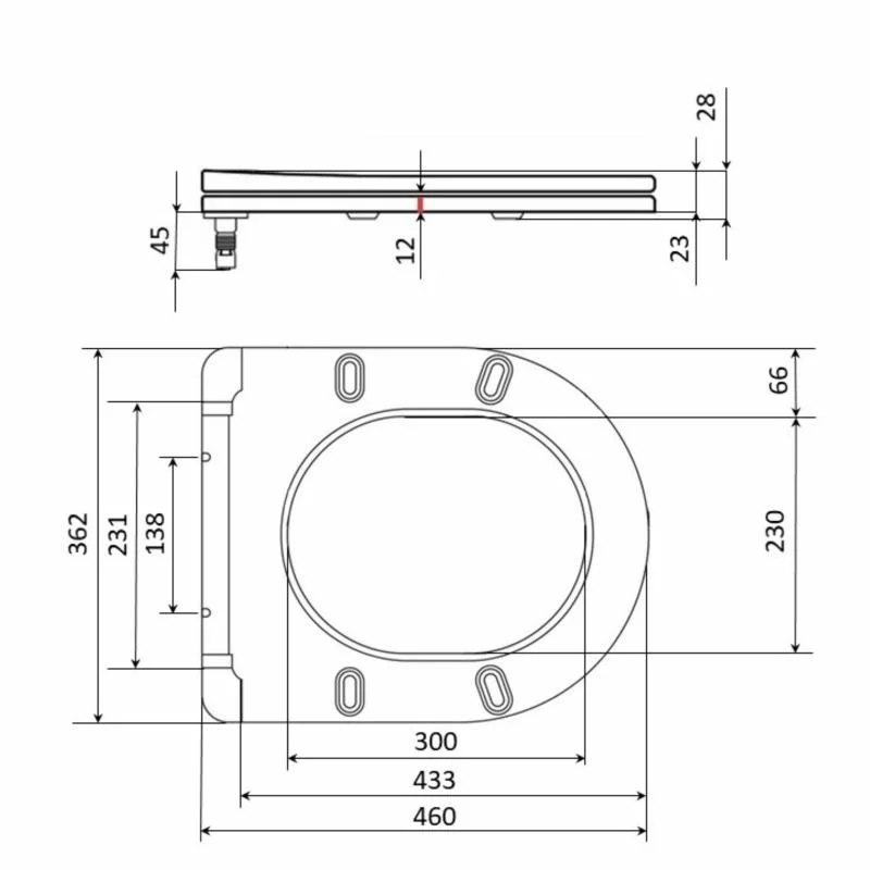 Сидіння для унітаза Qtap Grand QT26228301W3 (Slim Duroplast, Quick Release) - фото 2