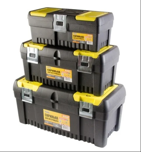 Набір скринь для інструментів з металевими замками органайзери 14"/17"/20" MasterTool 79-2005