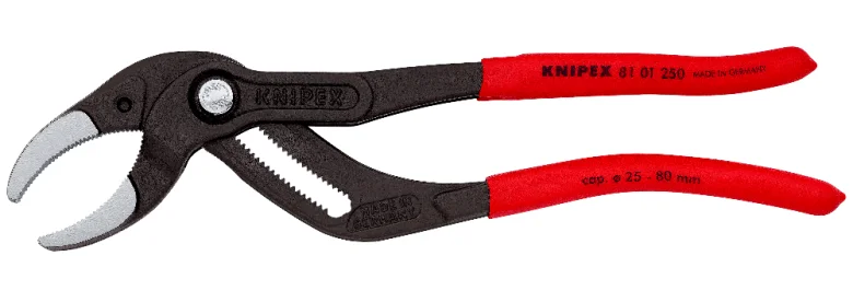 Щипці трубні для сифонів і з'єднувачів Knipex (25-80мм) L=250мм (81 01 250)