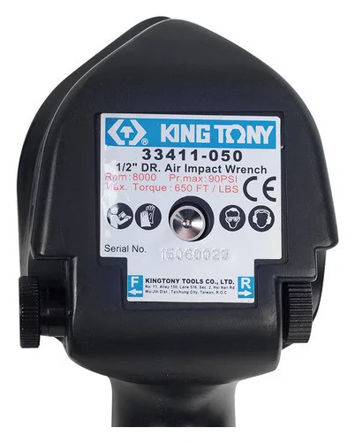 Гайковерт King Tony 1/2" 881 Нм 8000 об/мин + 3 шт. (P33411-050B) - фото 3