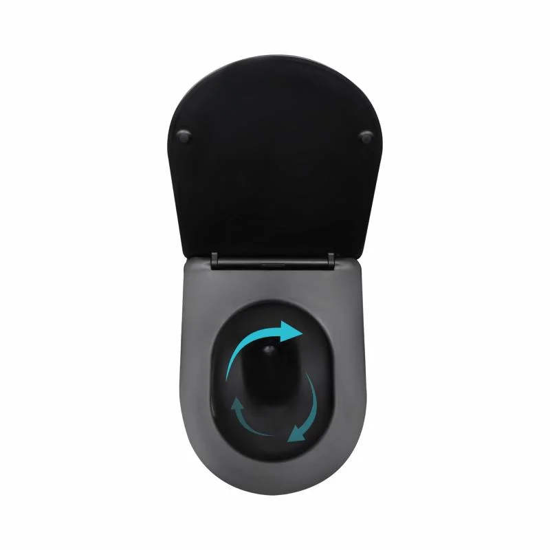 Унітаз підвісний Qtap Taurus Ultra Quiet QTTAU28BLM50504 Чорний (Slim, Duroplast, Soft-close, Quick Release) - фото 6