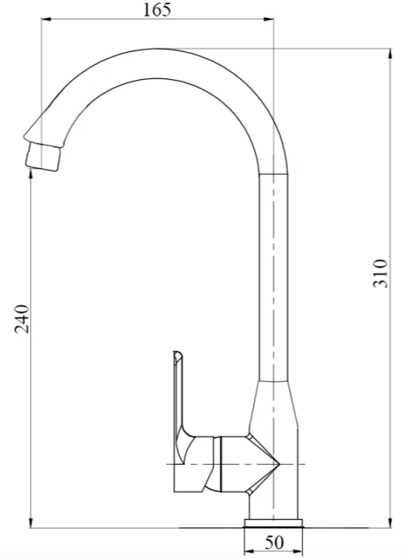 Змішувач для кухні Brinex 35W 007 White (k40)