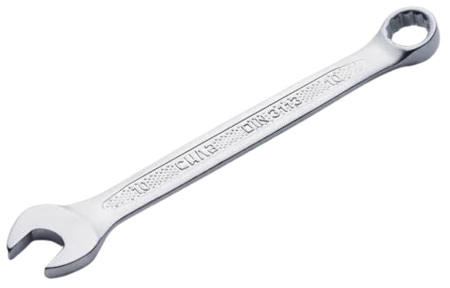 Ключ ріжково-накидний 10 мм Сила (холодний штамп DIN3113) (201910)