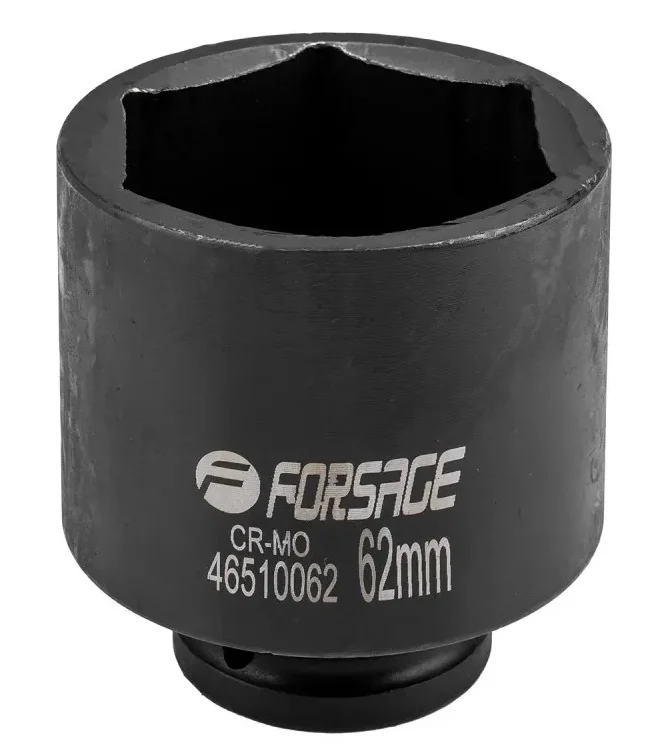 Ударна глибока торцева головка 6-гранна 62 мм 3/4" Forsage (F-46510062)