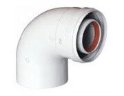 KHG 71410001 Коліно коаксіальне 90° 110/160 для котлів Baxi