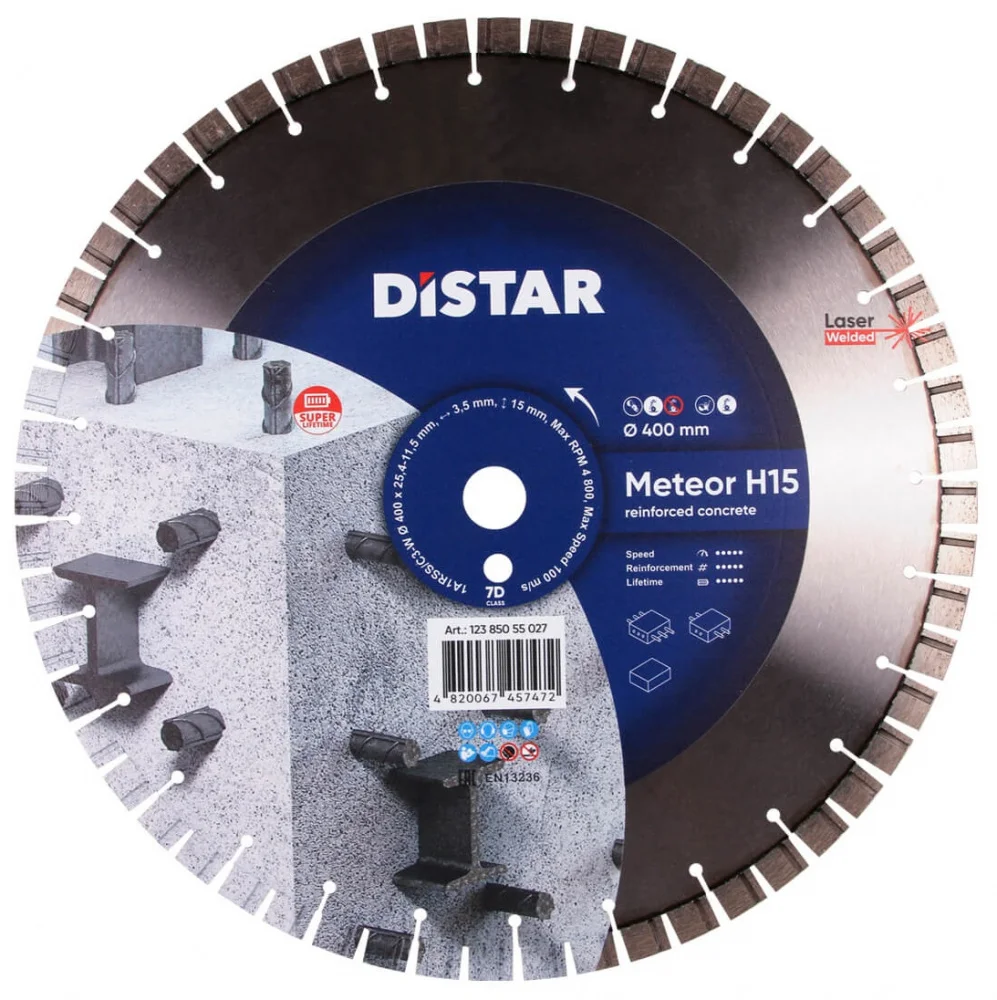Круг алмазний відрізний 1A1RSS 400 Meteor H15 Distar 12385055027