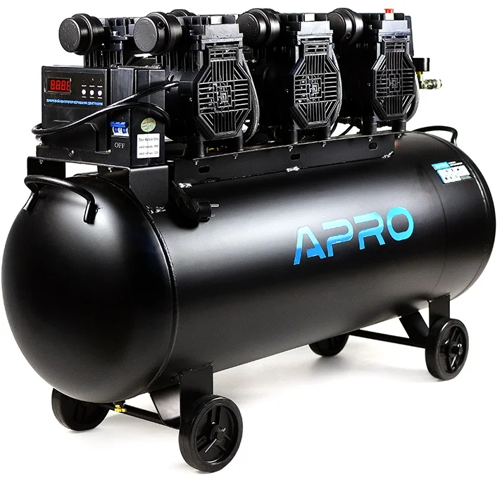 Компресор шестициліндровий безмасляний OFE-100 Apro 3х1.5кВт 712л/хв 100л (850174)