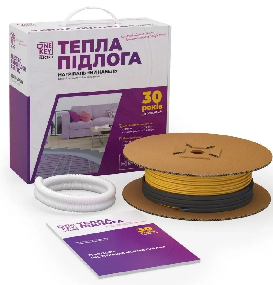 Нагрівальний кабель OneKeyElectro 29,0м/435 Вт