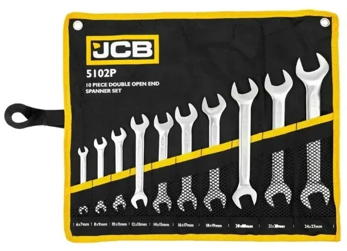 Набір ріжкових ключів 6-27 мм 10 од. JCB Tools JCB-5102P