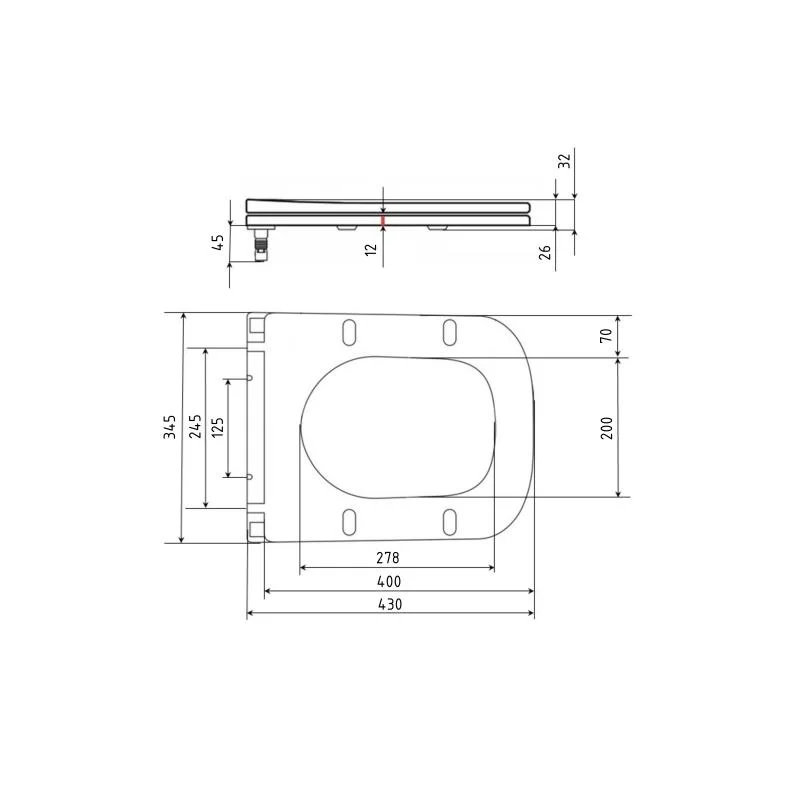 Сидіння для унітаза Qtap Cardinal 620 QTSC179W50766 (Slim, Duroplast, Soft-close, Quick Release) - фото 2