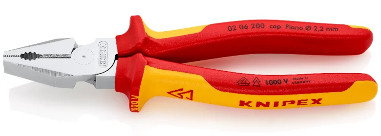 Пасатижі комбіновані особливої потужності Knipex L=200 мм (02 06 200)