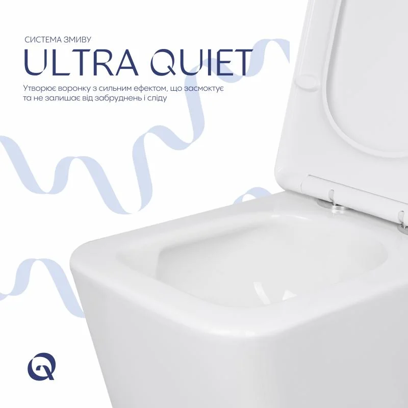 Унітаз-компакт Qtap Crow Ultra Quiet QTCRO27W51028 (Soft-close) - фото 5