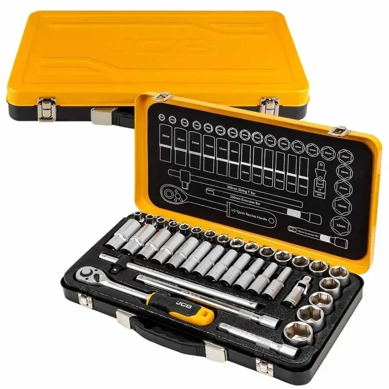 Набір 6-гранних головок 1/2" 36 предметів JCB Tools JCB-4362M