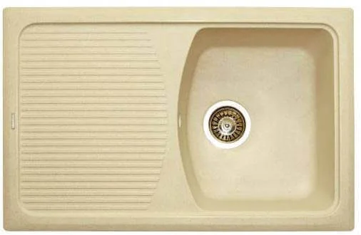 Кухонна мийка Granitika Cube Long (кремова)
