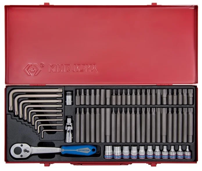 Набір біт King Tony 3/8" TORX, SPLINE, HEX 69 од. (5169PR)