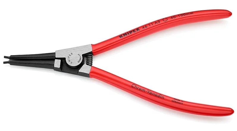 Щипці для зовнішніх стопорних кілець Knipex L=210 мм (46 11 A3)