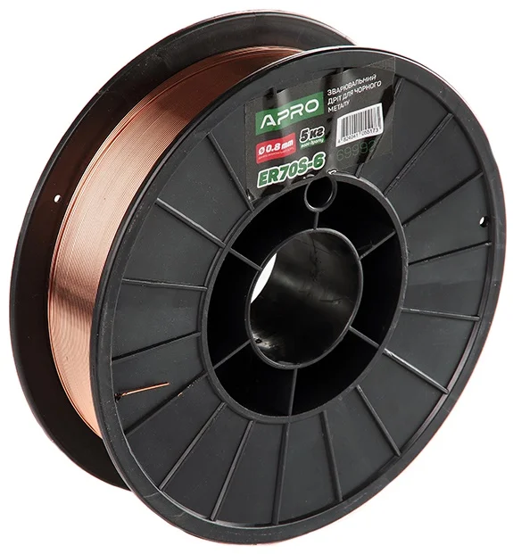 Зварювальний дріт 0,8мм 5кг п.б. Apro ER70S-6 (699927)