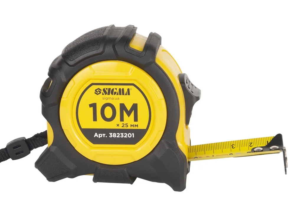 Рулетка магнітна Sigma Advanced 10м×25мм (3823201)