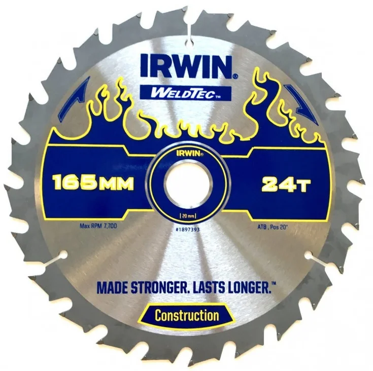 Диск пильний Irwin Weldtec CSB 165мм/24T/20/16 (1897393)