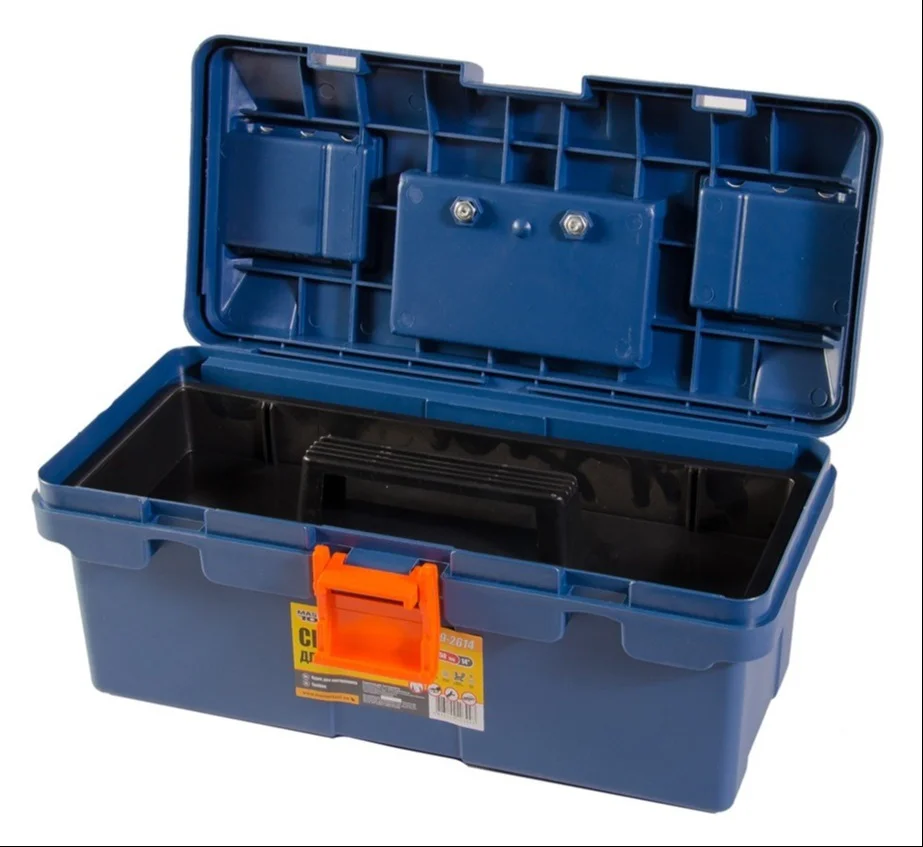 Скриня для інструментів з пластиковими замками органайзери 14" 345х170х150 мм MasterTool 79-2614