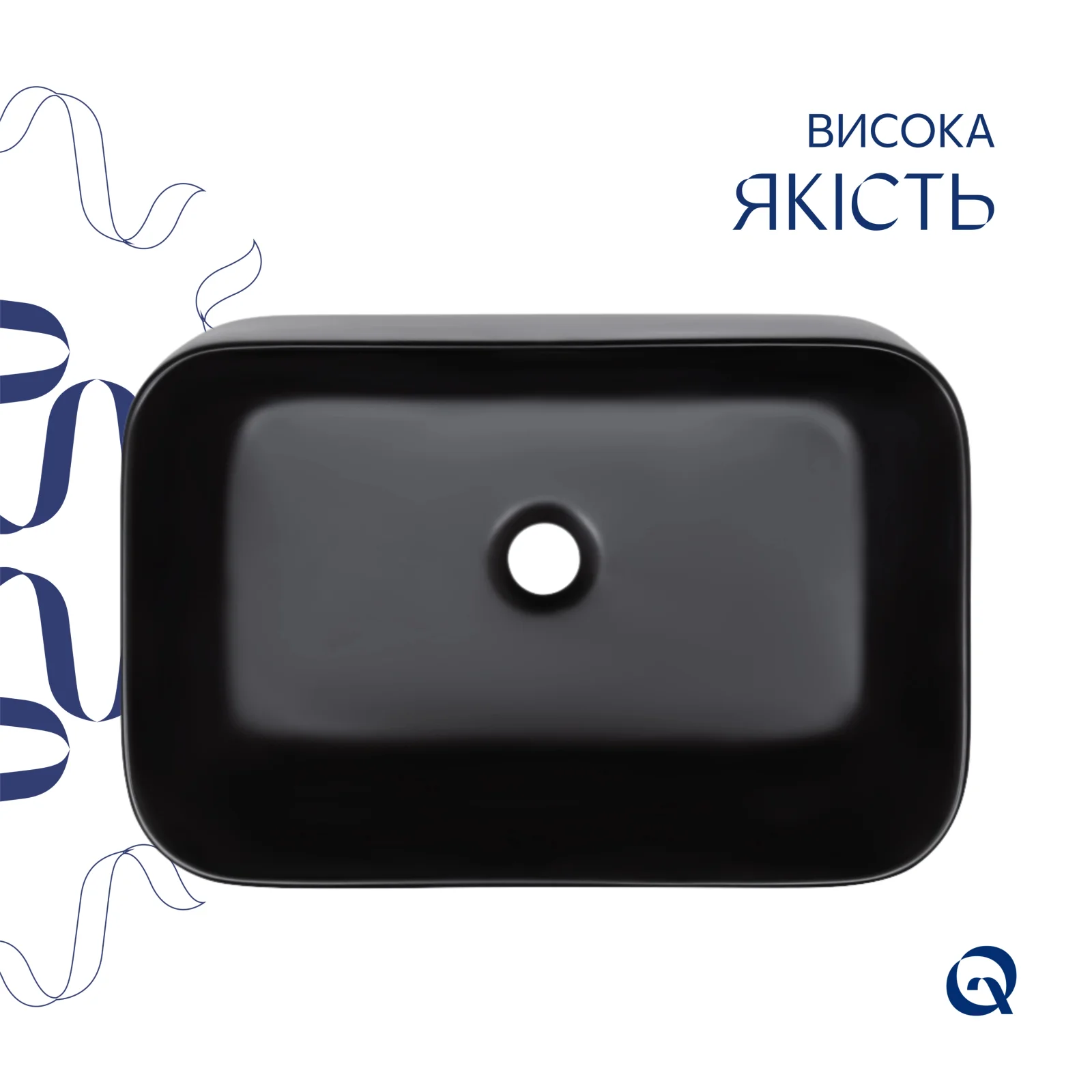 Раковина-чаша Qtap Scorpio 550х390х120 Черный - фото 4