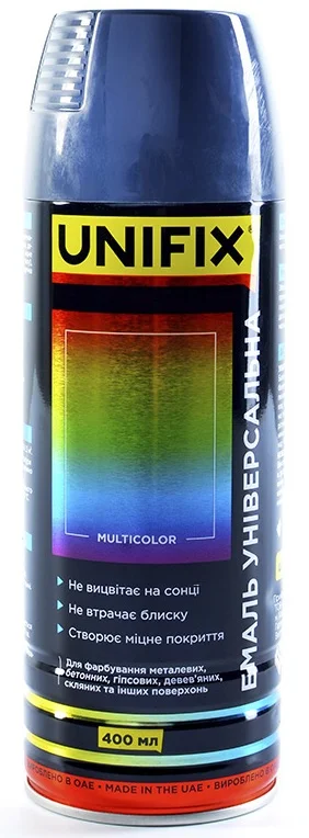 Емаль акрилова універсальна RAL 5005 Синій сигнальний глянець 400мл Unifix (951023)