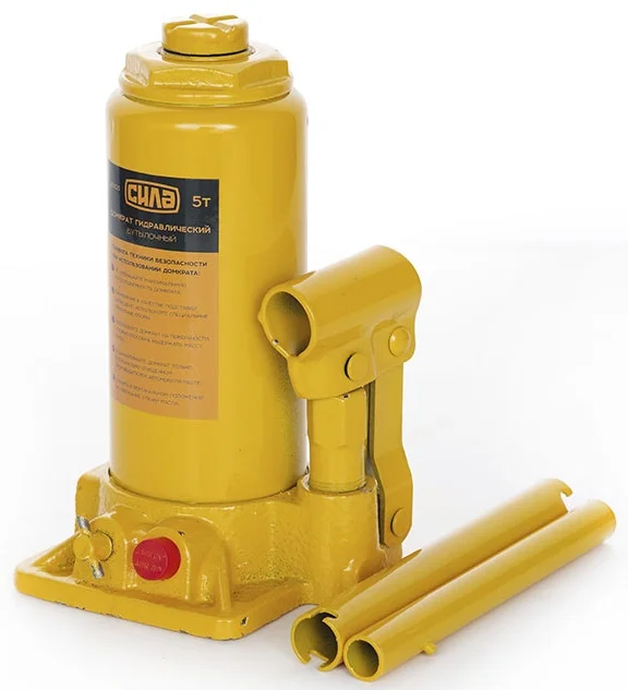 Домкрат гідравлічний пляшковий одноштоковий 5т Сила 271005