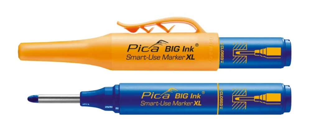Маркер фірмовий з довгим носиком Pica BIG Ink Smart-Use Marker XL Синій (170/41)