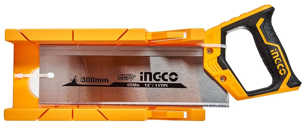 Ножівка пасовочна з пластиковим стуслом Ingco L=300мм Super Select (HMBSK30082)