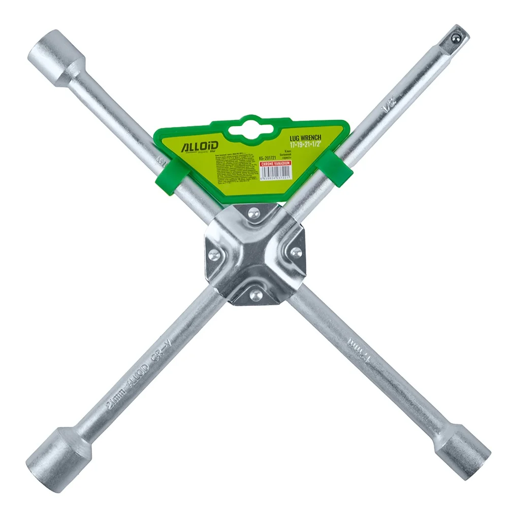 Ключ балонний хрестовий 17x19x21x1/2" Alloid (КБ-201721)