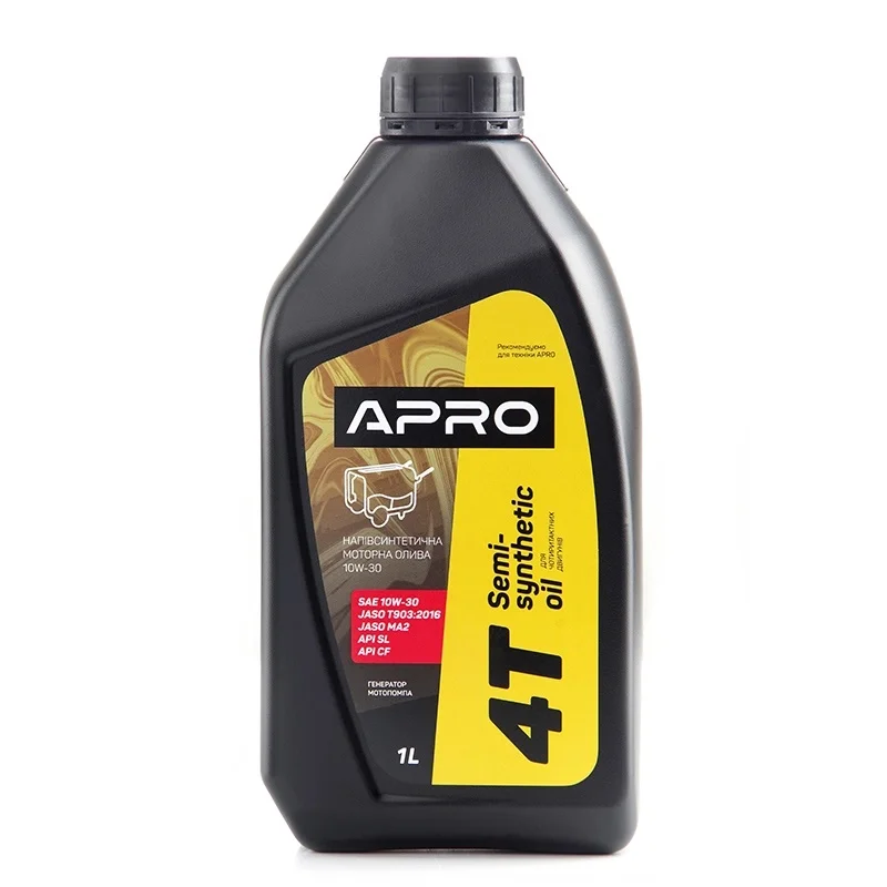 Олива для чотиритактних двигунів напівсинтетична 10W-30 1л Apro 942002