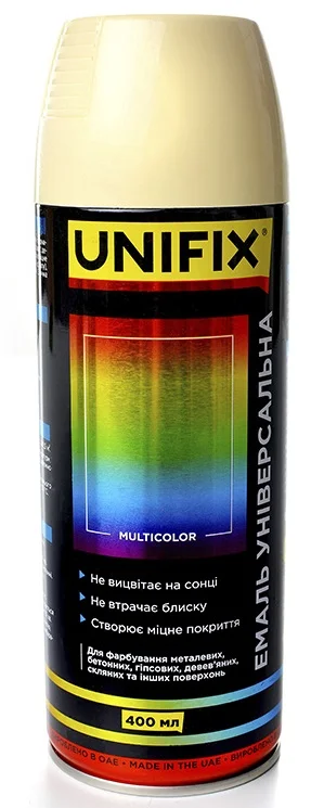 Емаль акрилова універсальна RAL 1001 Бежевий глянець 400мл Unifix (951014)