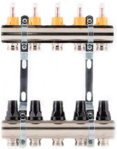 Колектор латунний SD Forte з витратоміром 1"х7 SF001W7