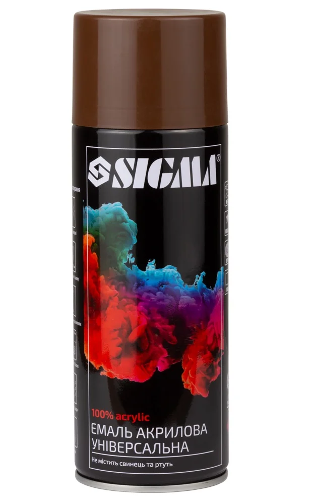 Емаль аерозольна акрилова RAL 8008 Горіховий глянець 400мл Sigma 2736781
