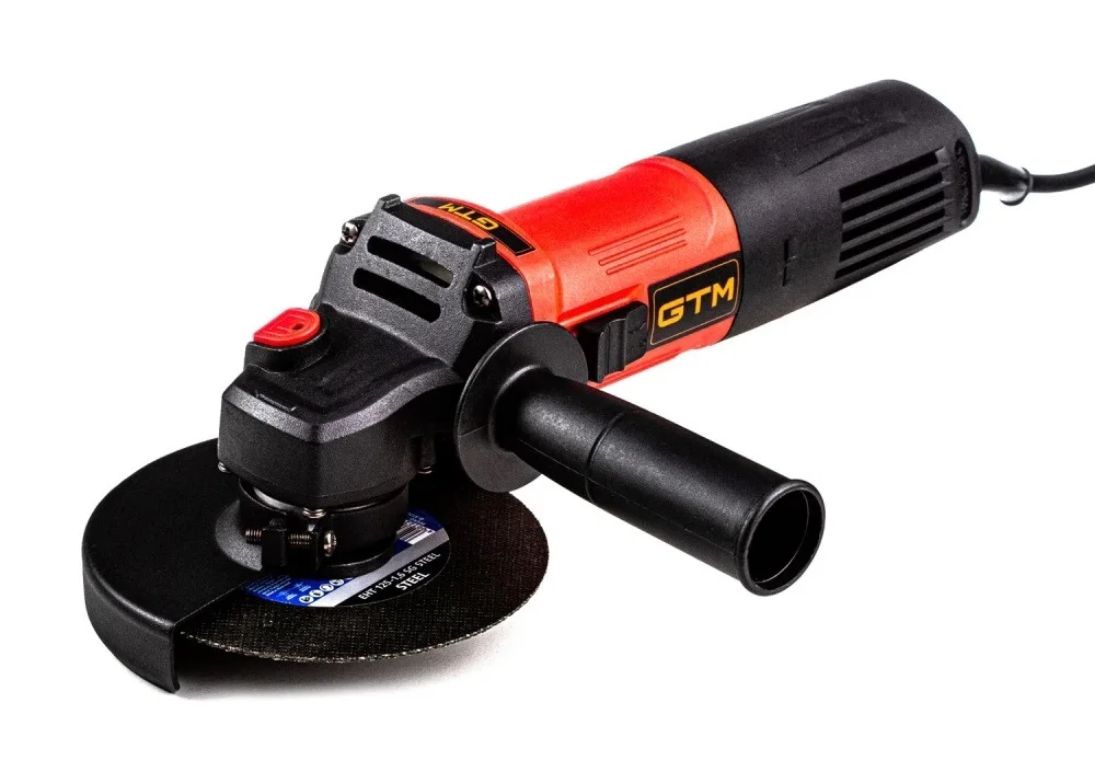 Кутова шліфувальна машина (болгарка) з регулюванням обертів і плавним пуском GTM (AG125/850T)