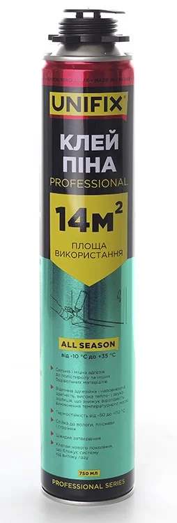 Клей-піна професійна Professional 14 м.кв. 750мл Unifix (951230)