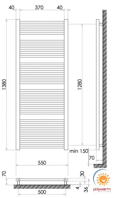 Рушникосушка Polywarm Frankfurt WR 30/55