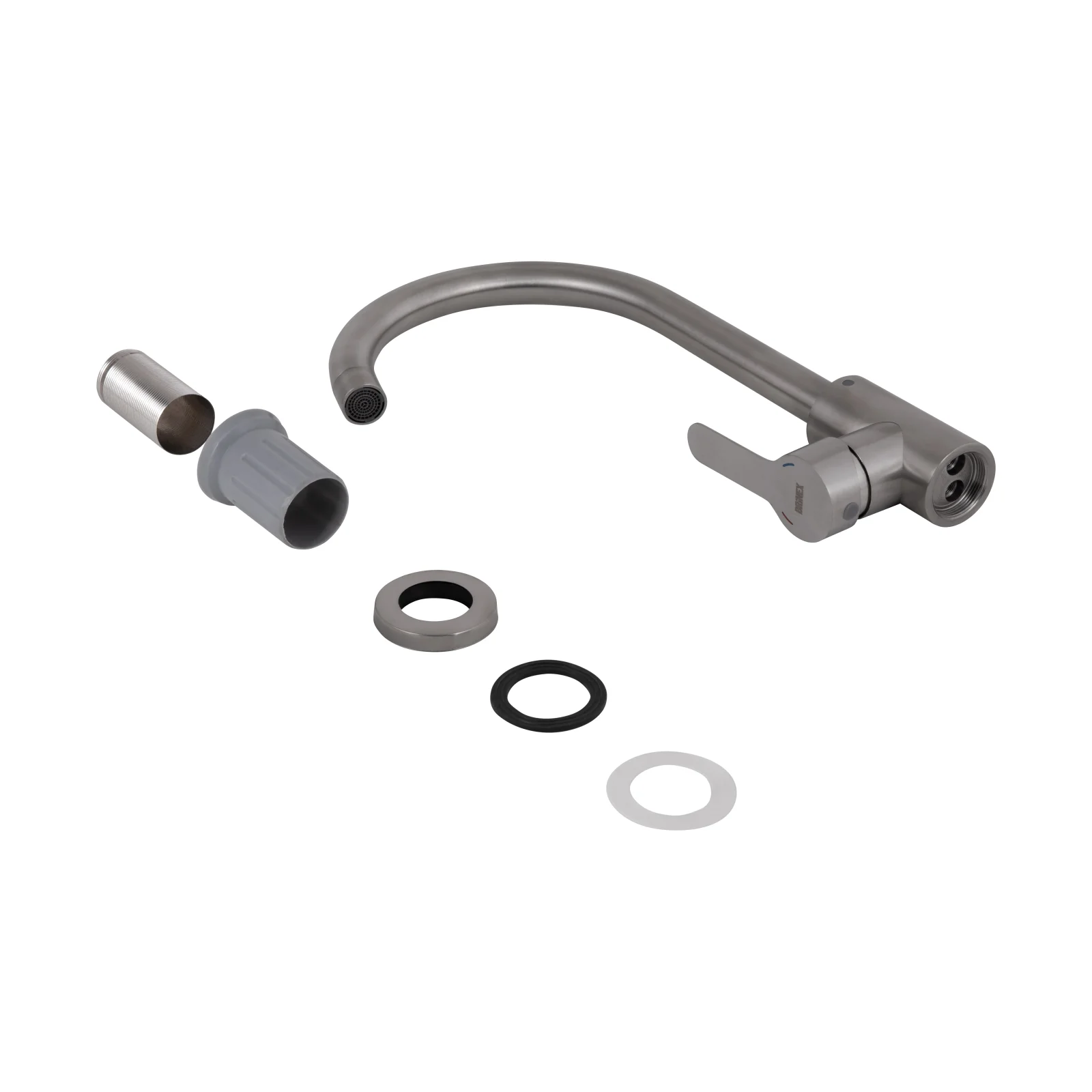 Смеситель для кухни Brinex Pure 015F Никель - фото 5