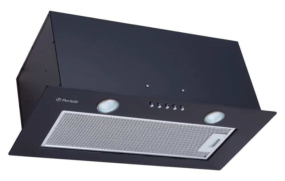 Витяжка кухонна Perfelli BI 6562 A 1000 LED GLASS чорний - фото 2